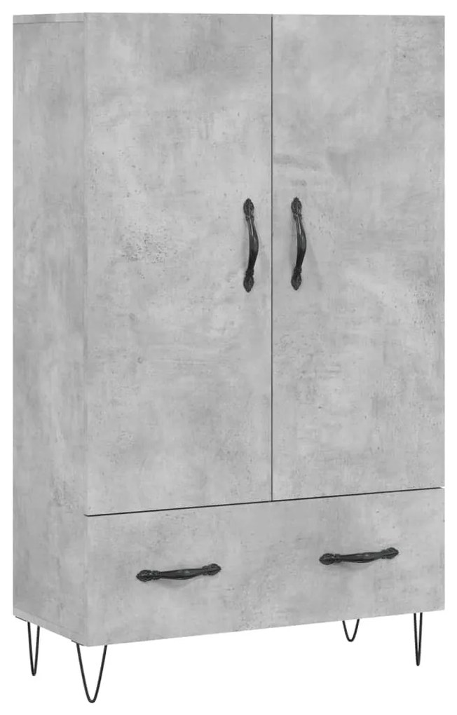 Credenza Grigio Cemento 69,5x31x115 cm in Legno Multistrato