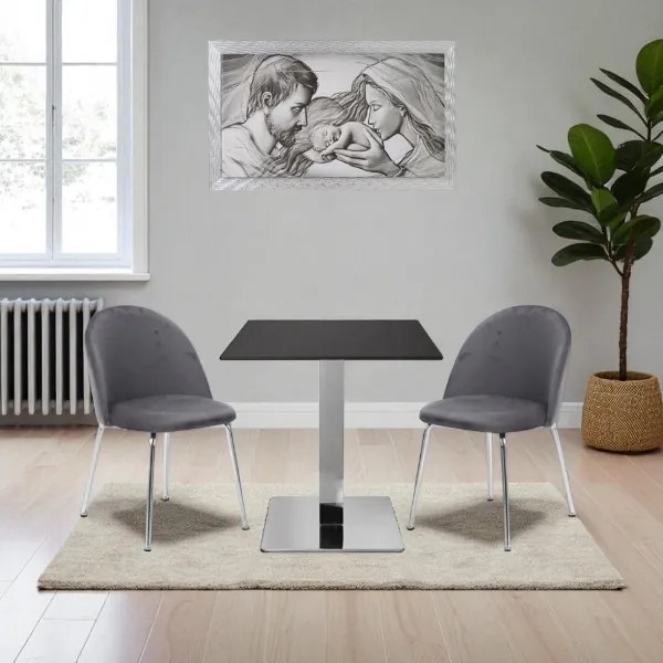 Quadro su tela moderno 72X132 cm tema Sacra Famiglia con cornice in legno decorata