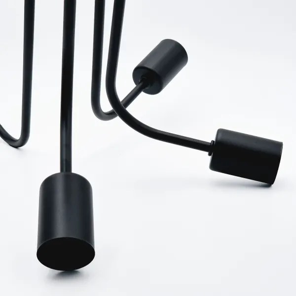 Lampadario a plafone TRINITY 5xE27/15W/230V nero