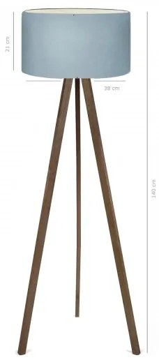 Lampada da terra AYD 1xE27/40W/230V marrone/blu