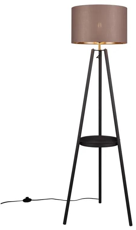 Lampada da terra nera con ripiano (altezza 152 cm) Colette - Trio