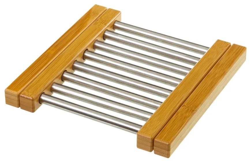 Tappeto regolabile in bambù e acciaio sotto le padelle calde - Casa Selección