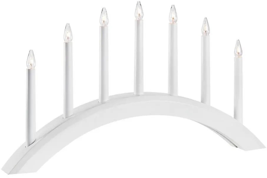 Markslöjd 705953 - Candelabro natalizio AVENTO 7xE10/3W/230V bianco