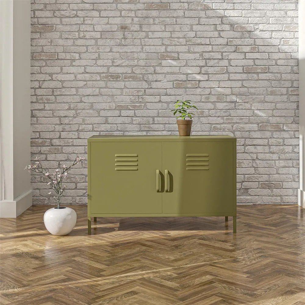 Cassettiera bassa in metallo verde 98x63 cm Bradford - Støraa
