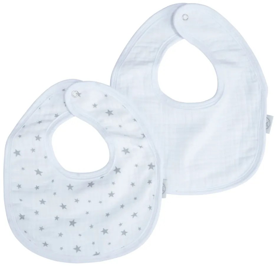 Bavaglini in mussola bianca in set da 2 - Bébé Douceur