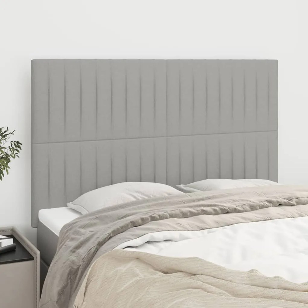 Testiere 4 Pz Grigio Chiaro 72x5x78/88 Cm İn Tessuto /