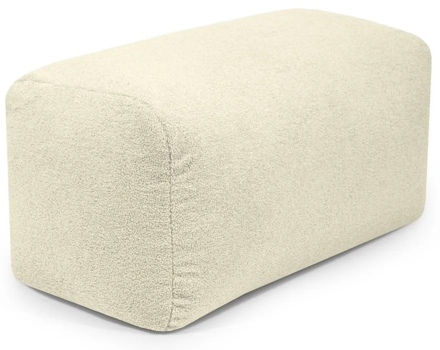 Puof a sacco grigio chiaro con rivestimento in bouclé Plus 100 Lounge – SLOWDOWN