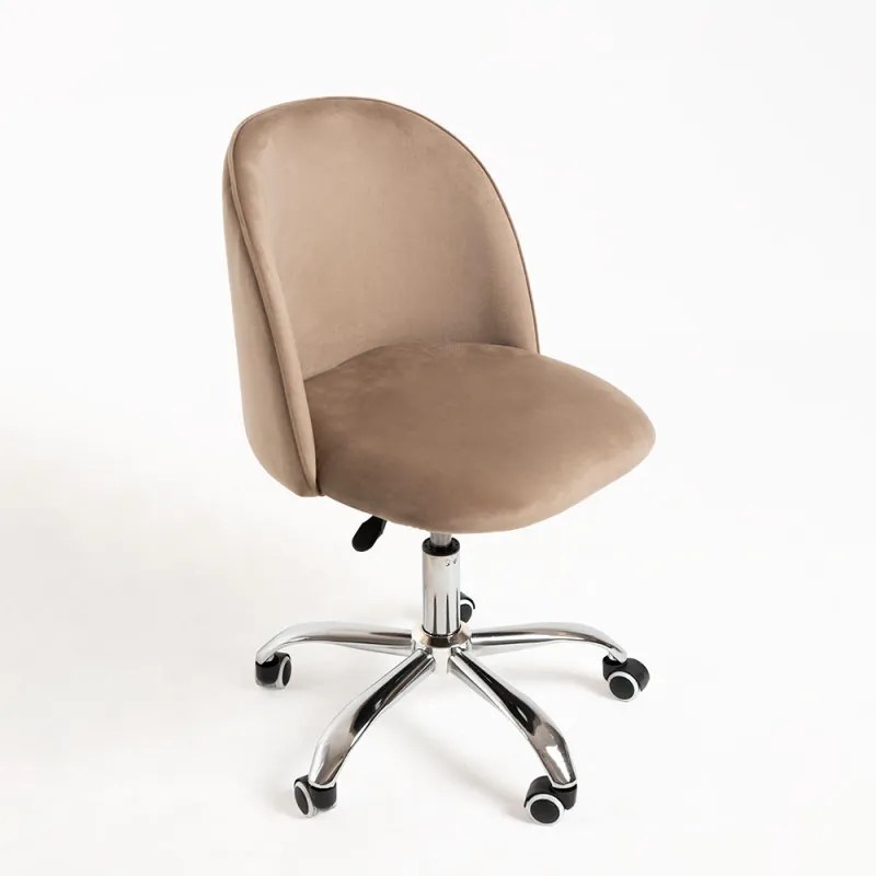 Sedia Vint Velluto Office - Beige