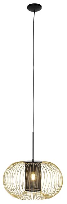 Lampada a sospensione di design oro con nero 50 cm - Marnie