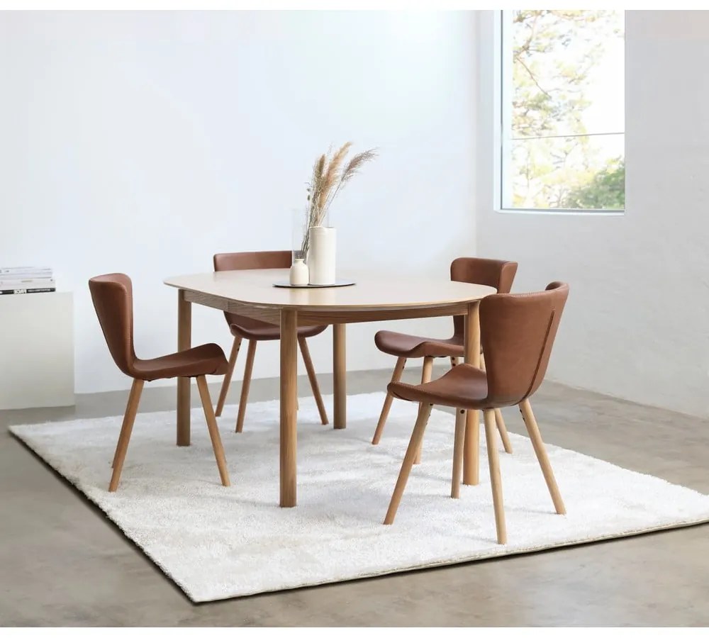 Sedie da pranzo in set marroni in metallo 2 pz Teslin – Unique Furniture
