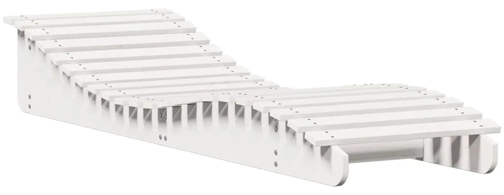 Lettini prendisole 2pz bianchi 205x60x31,5 legno massello pino