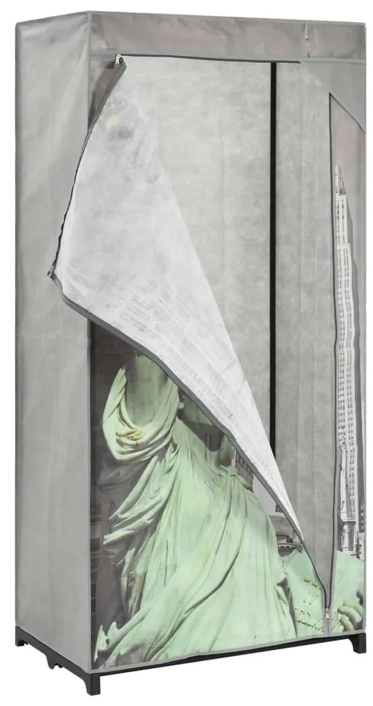 Armadio new york 75x45x160 cm in tessuto