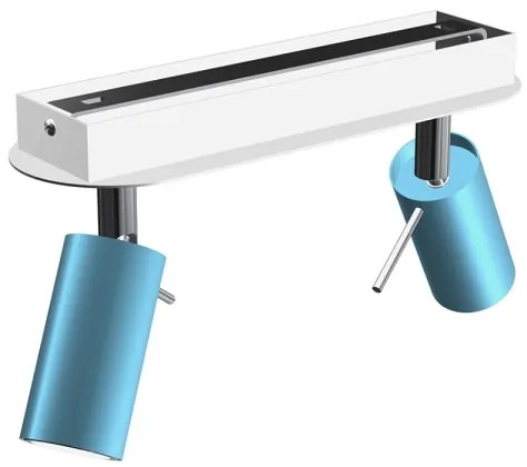 Faretto PRESTON 2xGU10/40W/230V blu