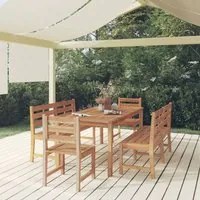 Set da Pranzo per Giardino 5 pz in Legno Massello di Teak cod mxl 35404