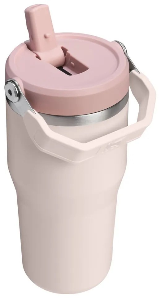 Borraccia termica rosa chiaro in acciaio inox 600 ml IceFlow™ Flip Straw 2.0 Tumbler Rose Quartz – Stanley