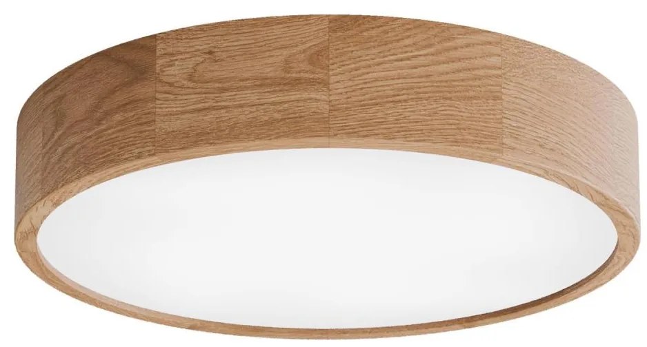 Plafoniera da bagno con sensore CLEO, 4x E27/24W/230V, Ø 47,5 cm, IP54, finitura rovere