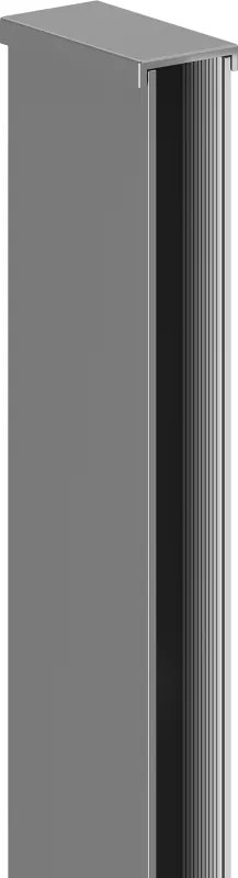 Mexen listello a muro per parete doccia 8 mm, metallo gun - 800-00-95