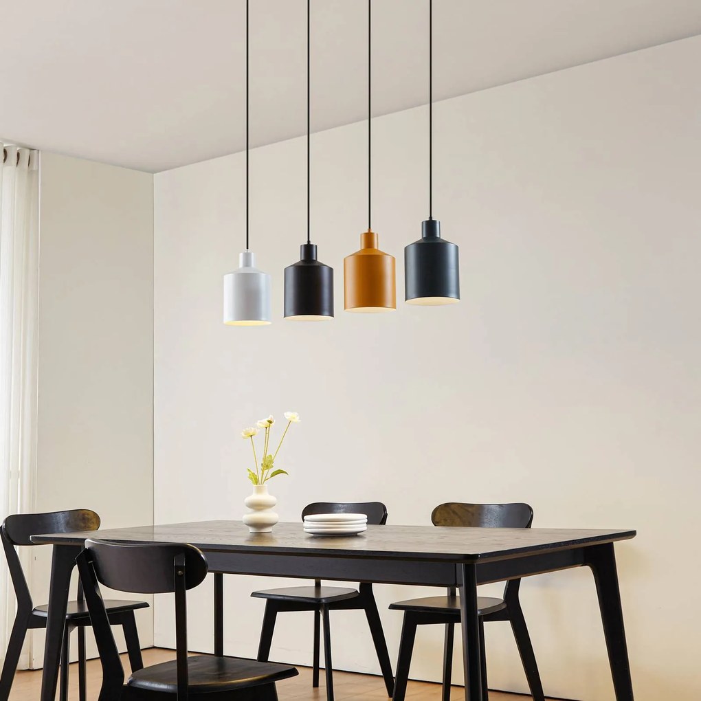 Lampada a sospensione Tirane Lindby, dimmerabile, Nero, Soggiorno / Sala da pranzo, Metallo, Moderno, Lampada a sospensione