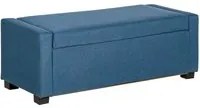 EASYCOMFORT Panca Fondoletto con Vano Contenitore in Tessuto, 120x50x44cm - Blu