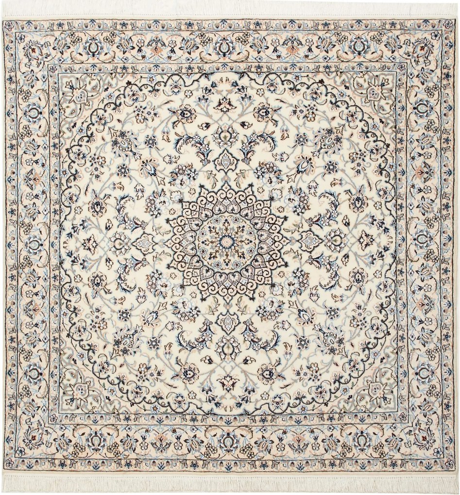 Nain Tappeto persiano 150 x 150 Beige (Iran) Annodato A Mano
