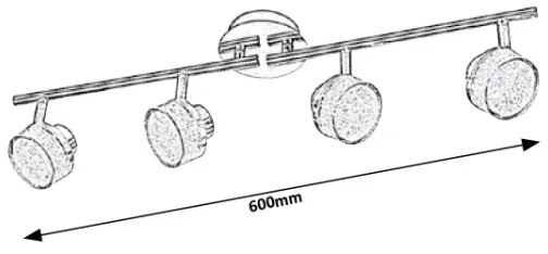 Rabalux 5639 - Luce Spot a LED da soffitto PADMA 4xLED/5W/230V
