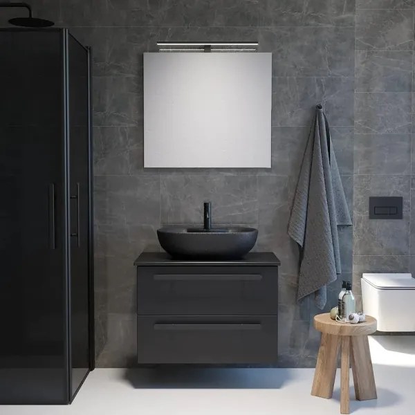BATH DELUXE 06-060-08-02-00 - Lavabo da appoggio TROMSO 59,5x41 cm ceramica/nero