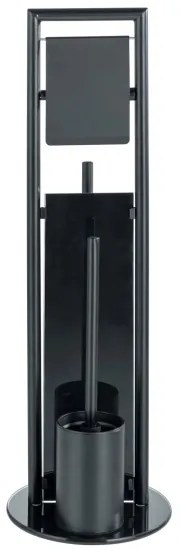 WENKO 24982800 - Set WC RAVINA 20x70 cm acciaio inox/nero