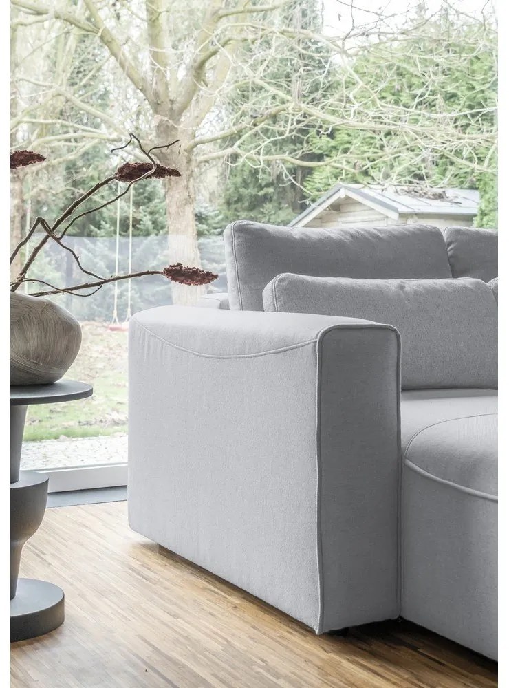 Divano letto angolare grigio chiaro (a U) Homely Tommy - Miuform