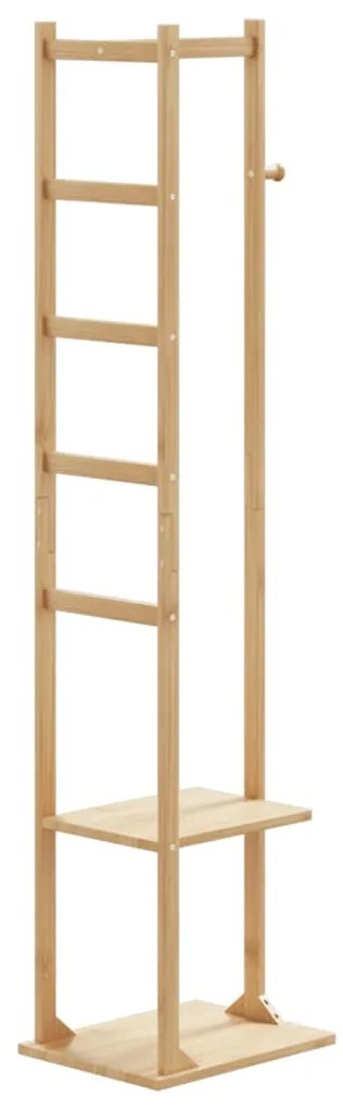 Appendiabiti Con Ganci E Ripiani 38,5x30x156 Cm İn Bambù /