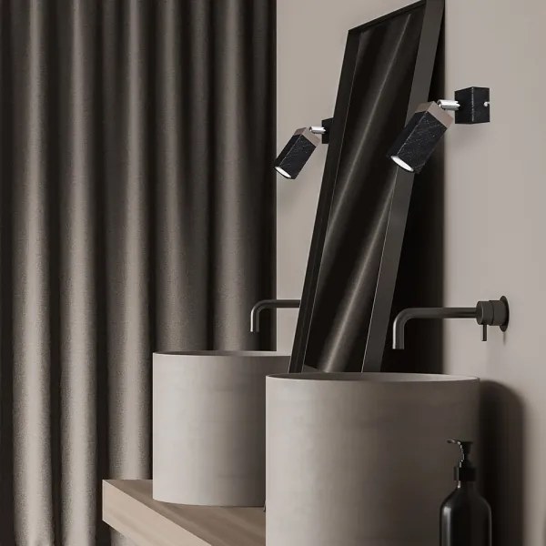 Faretto da parete SOLO 1xGU10/MR11/40W/230V nero