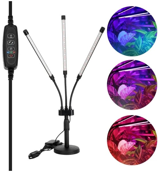 Lampada da tavolo LED dimmerabile VITARO 3xLED/10W/230V nera per piante