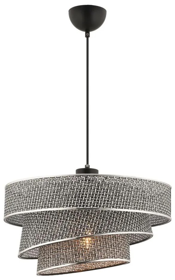Lampadario a cavo COUPER 1xE27/60W/230V grigio/cromo lucido
