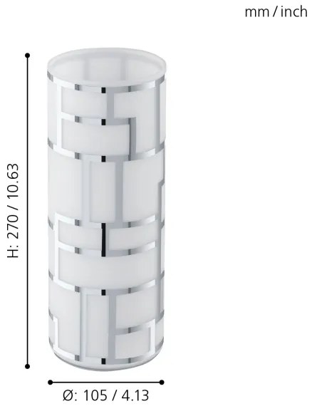 Eglo 91971 - Lampada da tavolo  BAYMAN E27/60W/230V