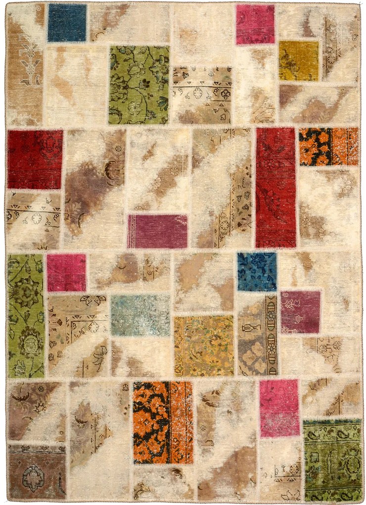 Patchwork Tappeto persiano 240 x 170 Beige (Iran) Annodato A Mano