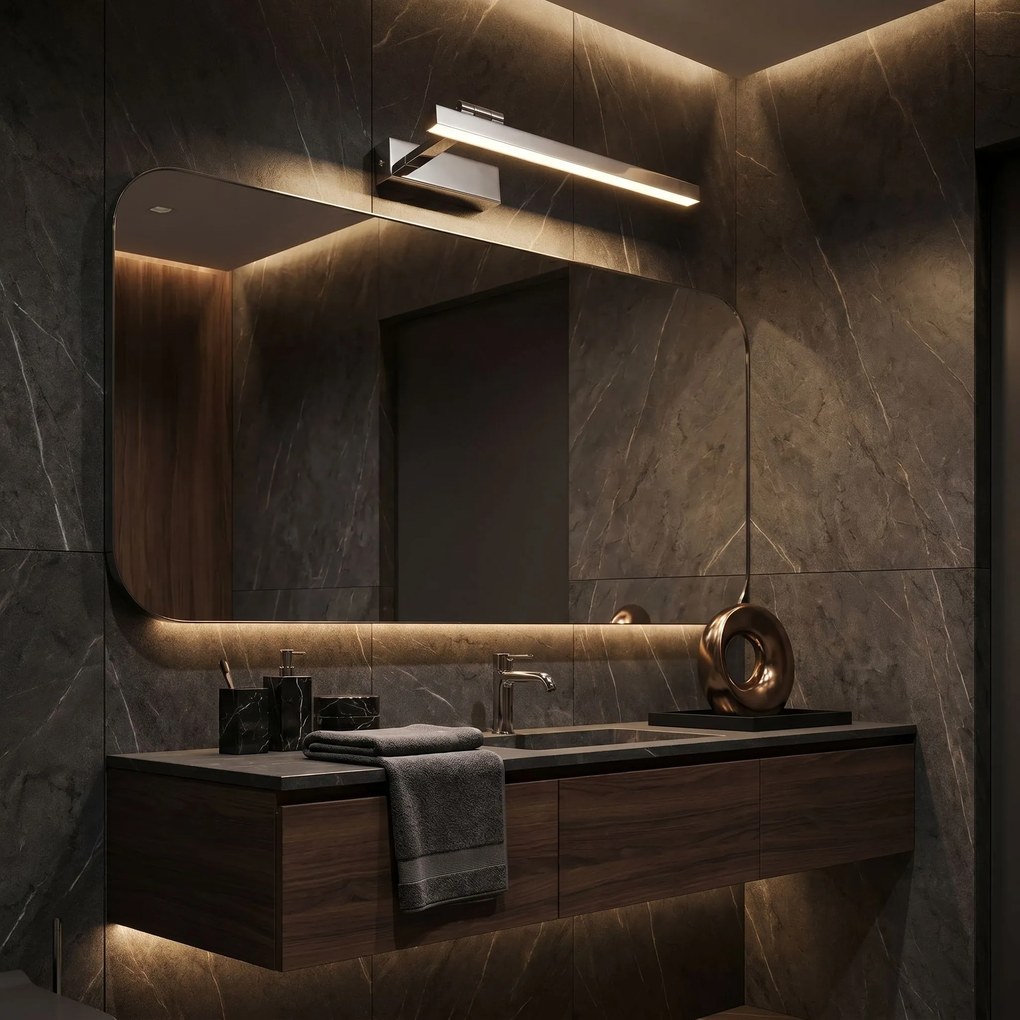 Applique da bagno LED SWE028-1W 40cm CHROME