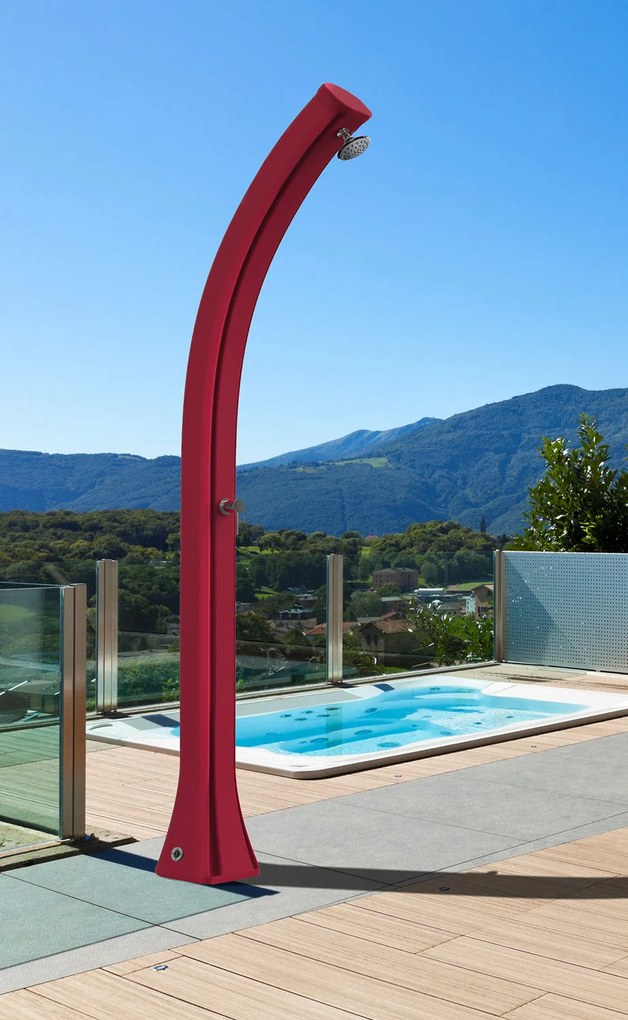 Doccia Solare da Giardino 35L Miscelatore Arkema Happy XL Bianco...