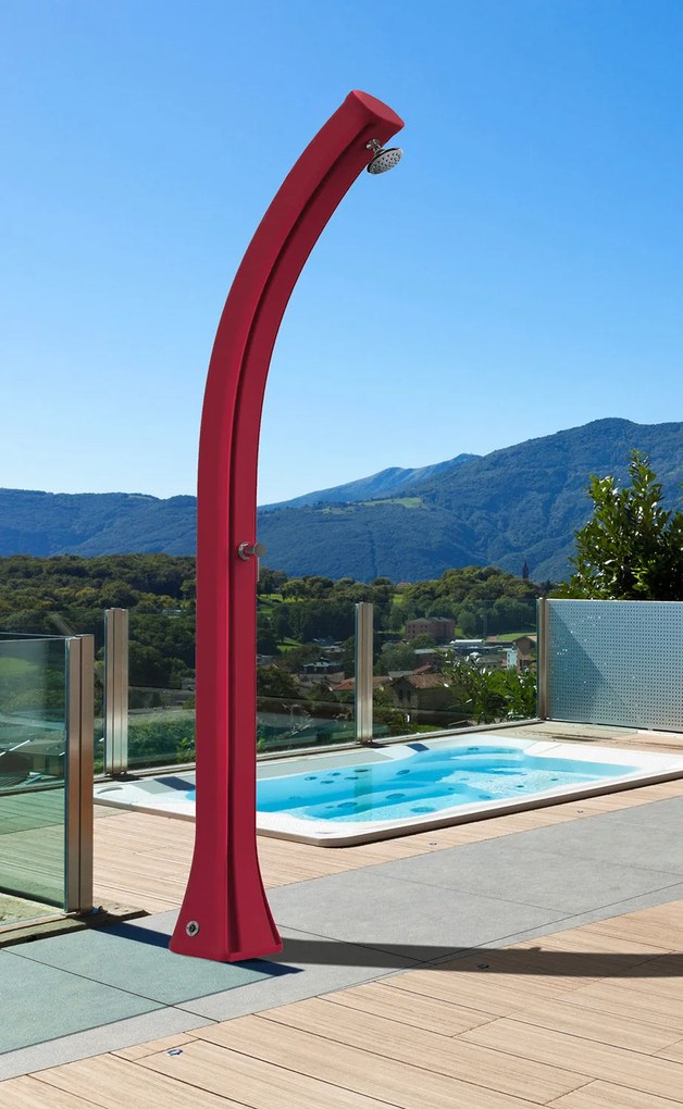 Doccia Solare da Giardino 35L Miscelatore Arkema Happy XL Grigio Antracite...