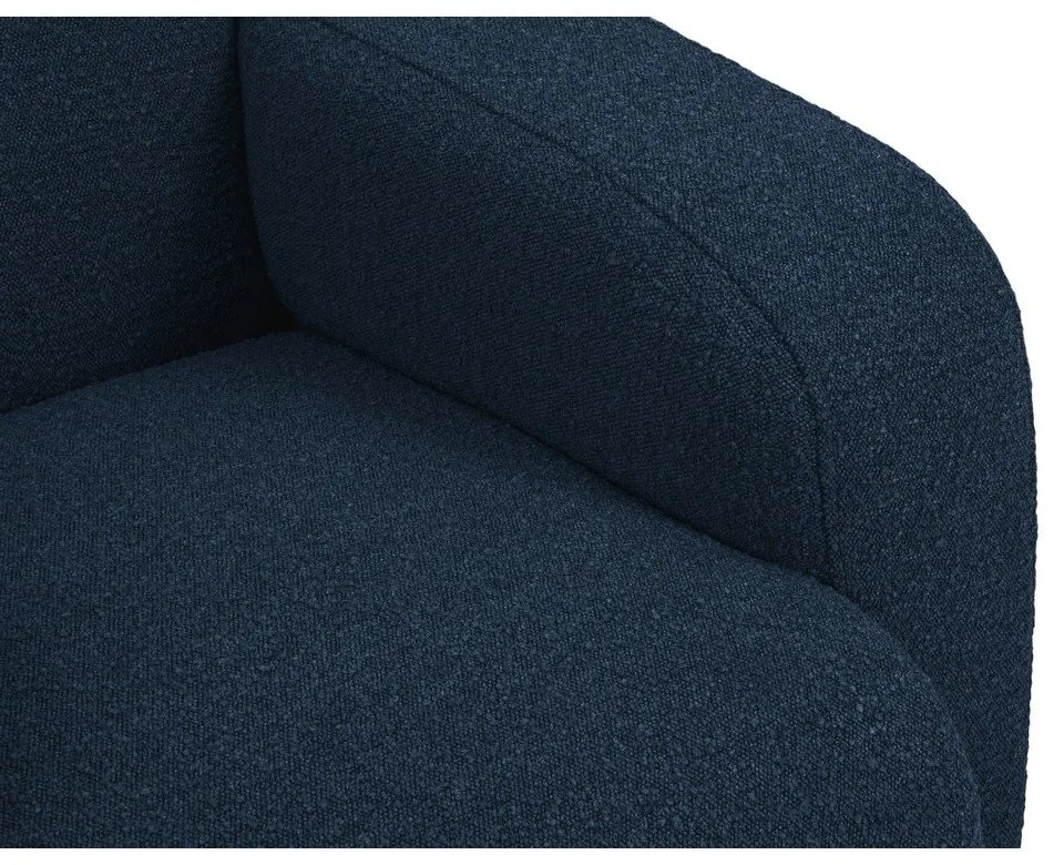 Divano bouclé blu scuro 235 cm Molino - Micadoni Home