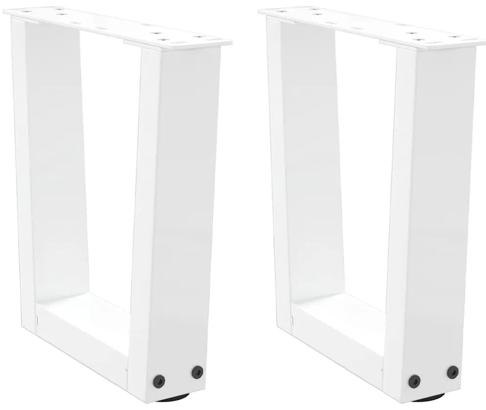 Gambe Per Tavolo Pranzo A V 2 Pz Bianco 40x(30-31,3)cm Acciaio /