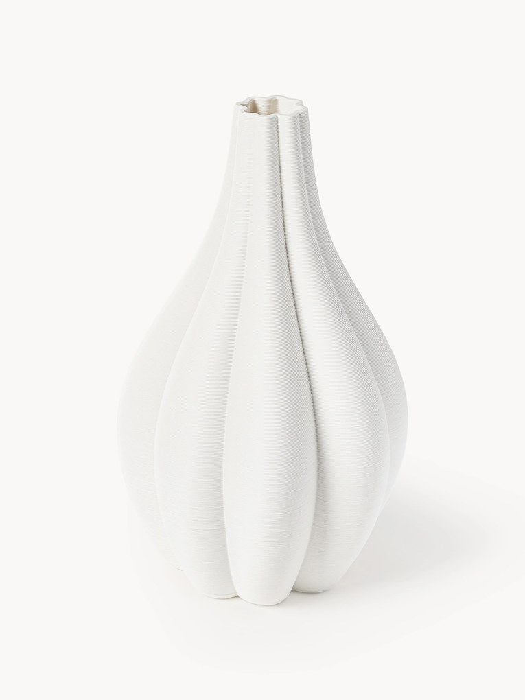 Vaso grande in porcellana con stampa 3D Sonata, alt. 40 cm