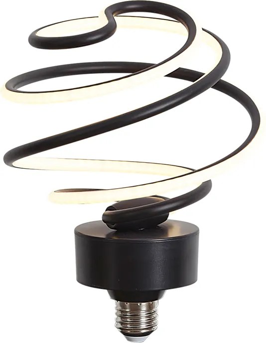 Lampadina decorativa LED E27 nera a spirale 6W 370 lm 3000K