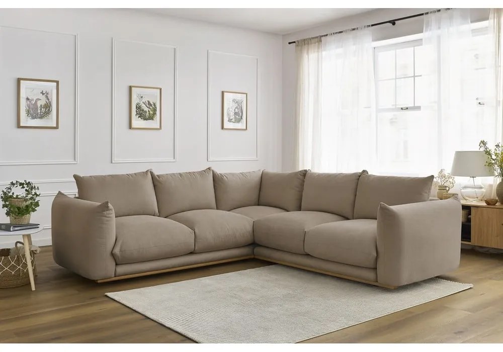 Divano angolare beige Ernest – Bobochic Paris