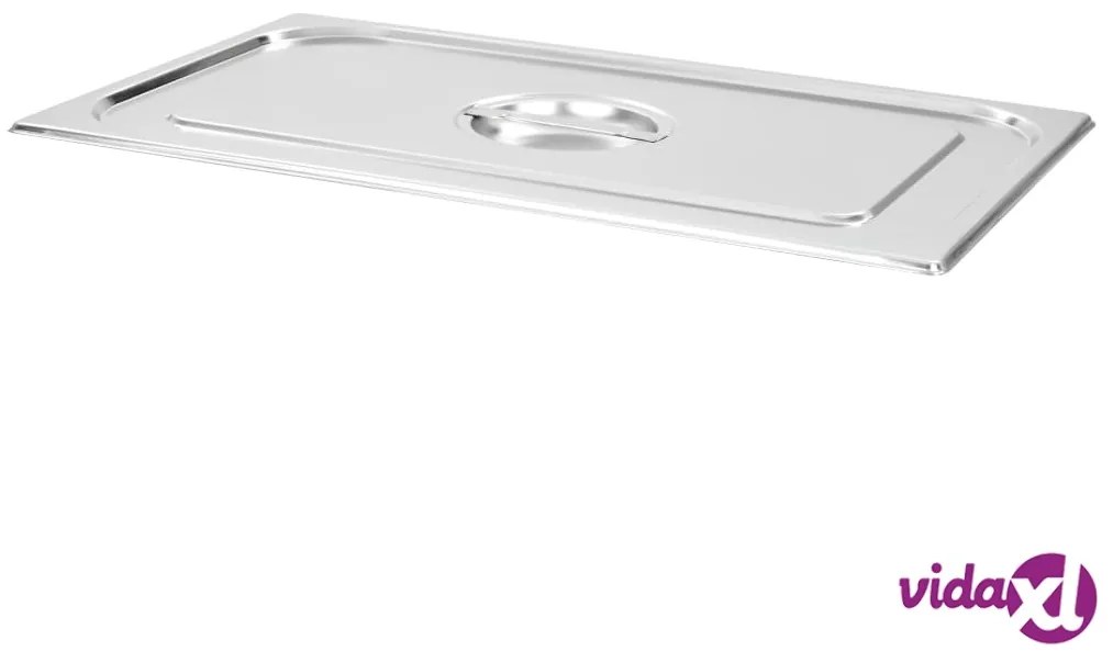 vidaXL Coperchi per Contenitori Alimentari GN 1/1 2 pz in Acciaio Inox
