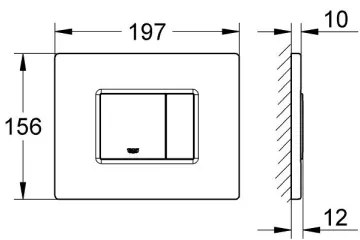 GROHE 38732DL0 - Placca di comando SKATE COSMOPOLITAN 156 × 197 mm in rame