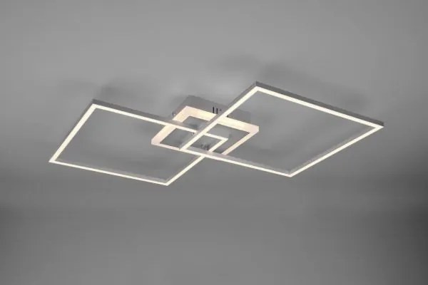 Plafoniera arribo led doppio quadrato alluminio opaco r62843187