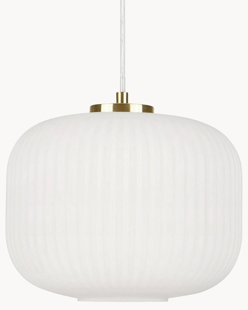 Lampada a sospensione piccola con paralume in vetro Sober