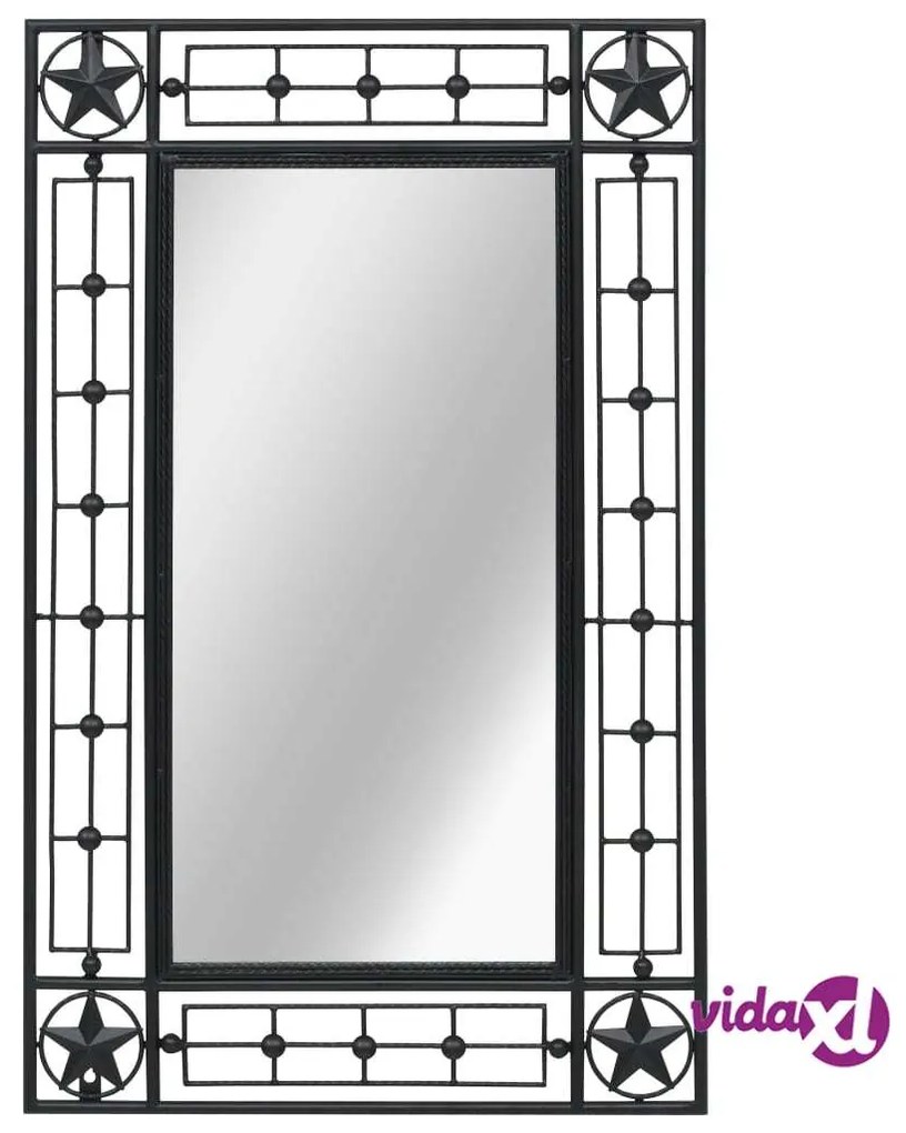 vidaXL Specchio da Parete Rettangolare 50x80 cm Nero