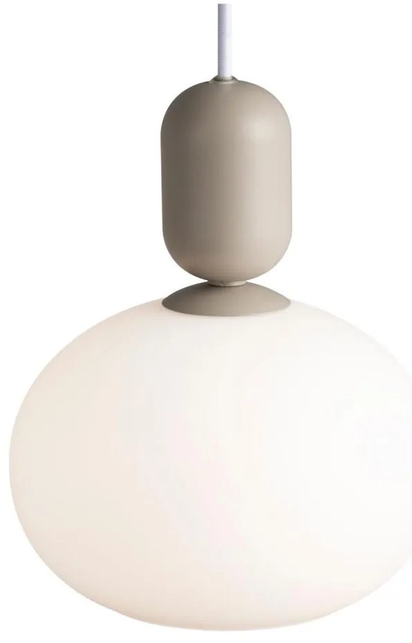 Nordlux - Lampadario a sospensione con filo NOTTI 1xE27/40W/230V grigio
