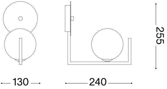 Ideal Lux - Applique a LED BIRDS 1xG9/3W/230V nero/oro