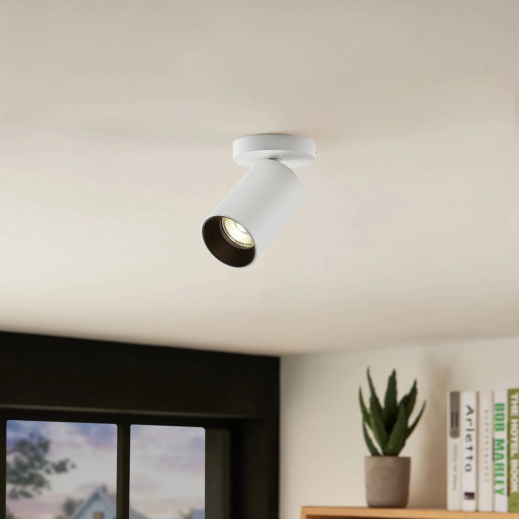 Faretto Arcchio Brinja, bianco, rotondo, altezza 12 cm, Ø 6 cm Brinja Arcchio, dimmerabile, Bianco / Opale, Corridoio, Alluminio, Moderno, Faretto